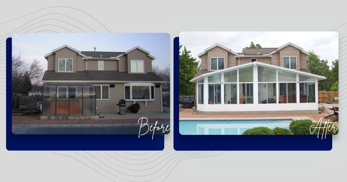 Before and After sunroom 3
