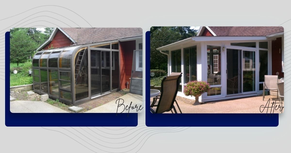 Before and After sunroom 5