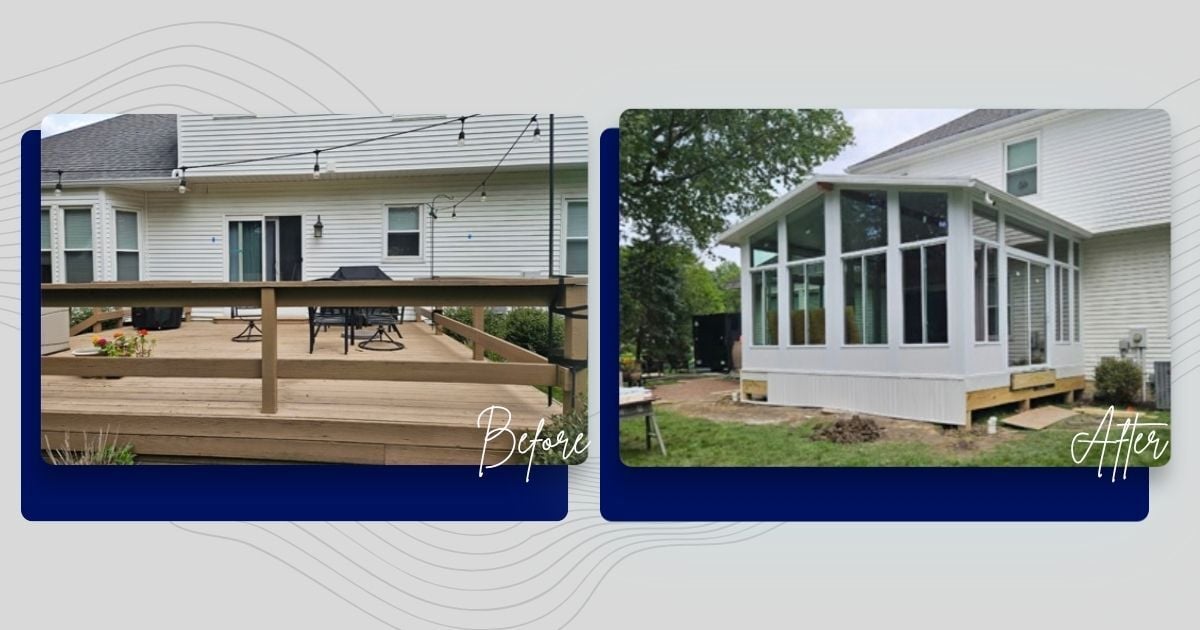 Before and After sunroom 6