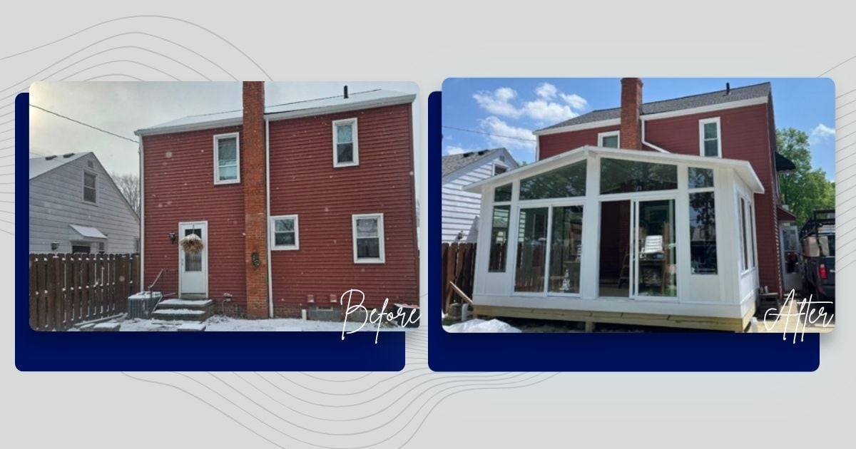 Before and After sunroom 7