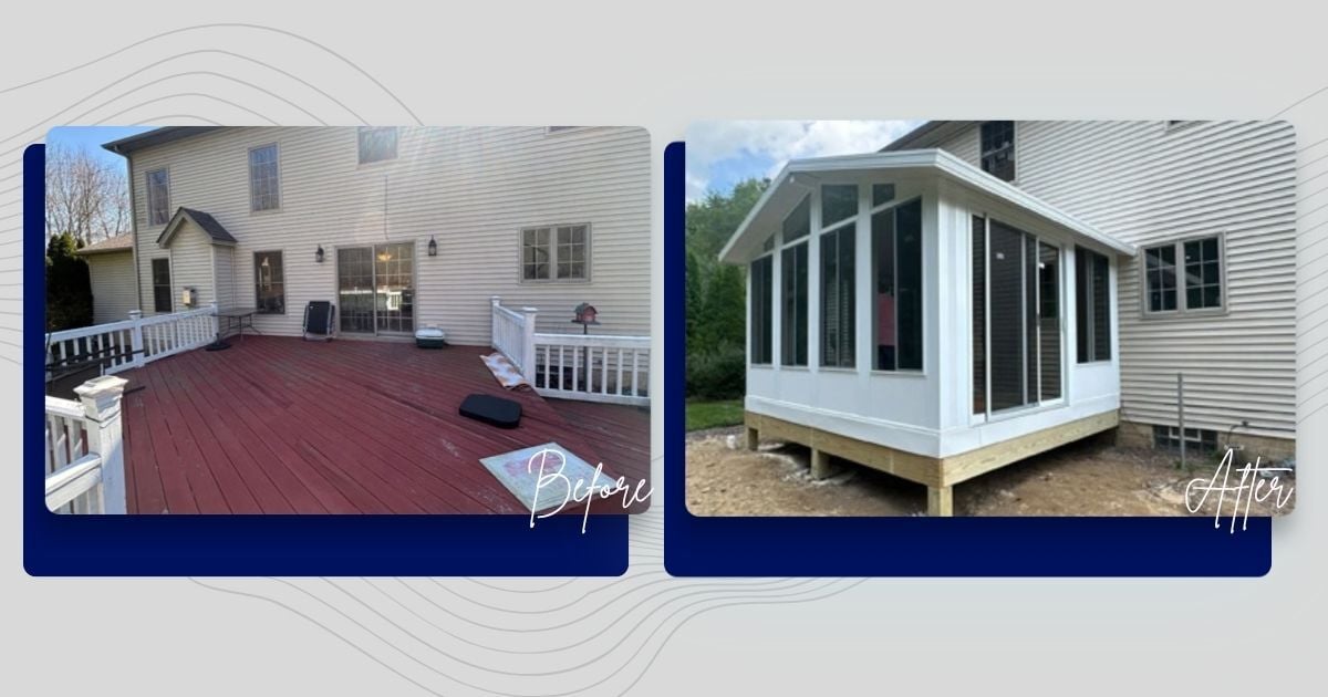 Before and After sunroom 8