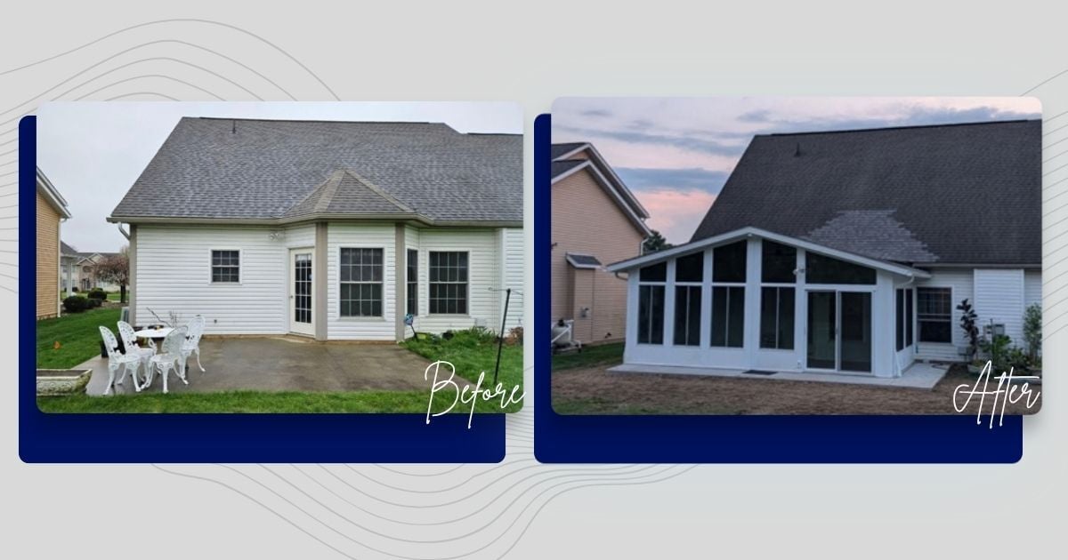 Before and After sunroom 9