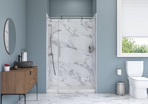 Elegance 3-Wall Final in Calacatta White