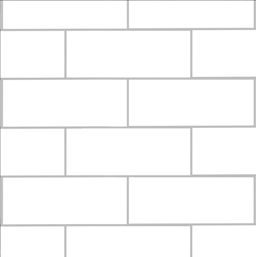 3 by 8 simtile with gray grout for SignatureStone