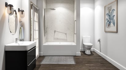 Tub-Surround-Botticino-Cream