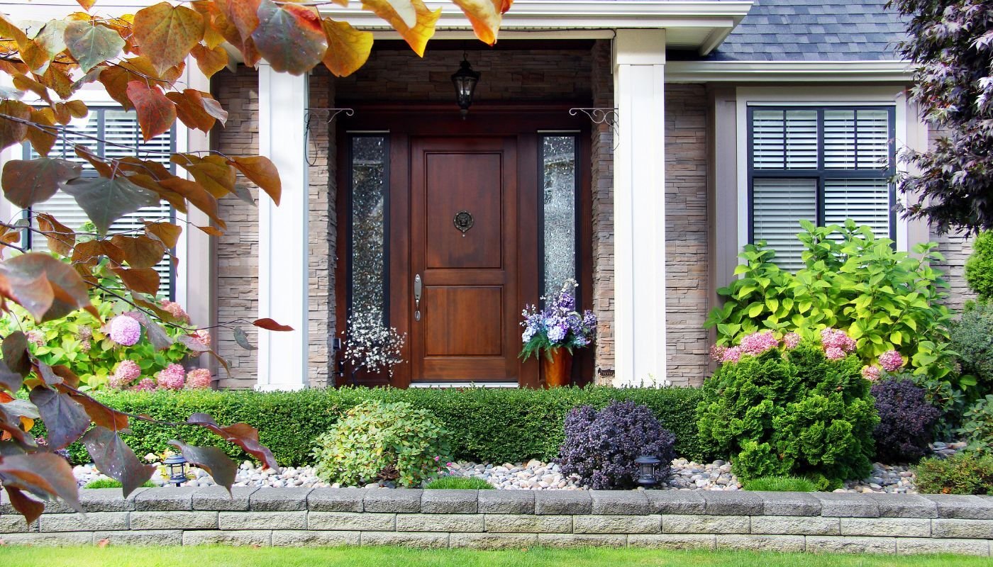 Wood finish entry door
