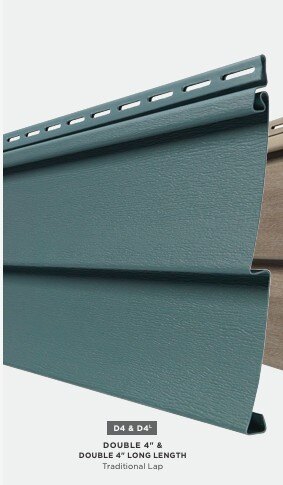 Double 4 inch siding profile
