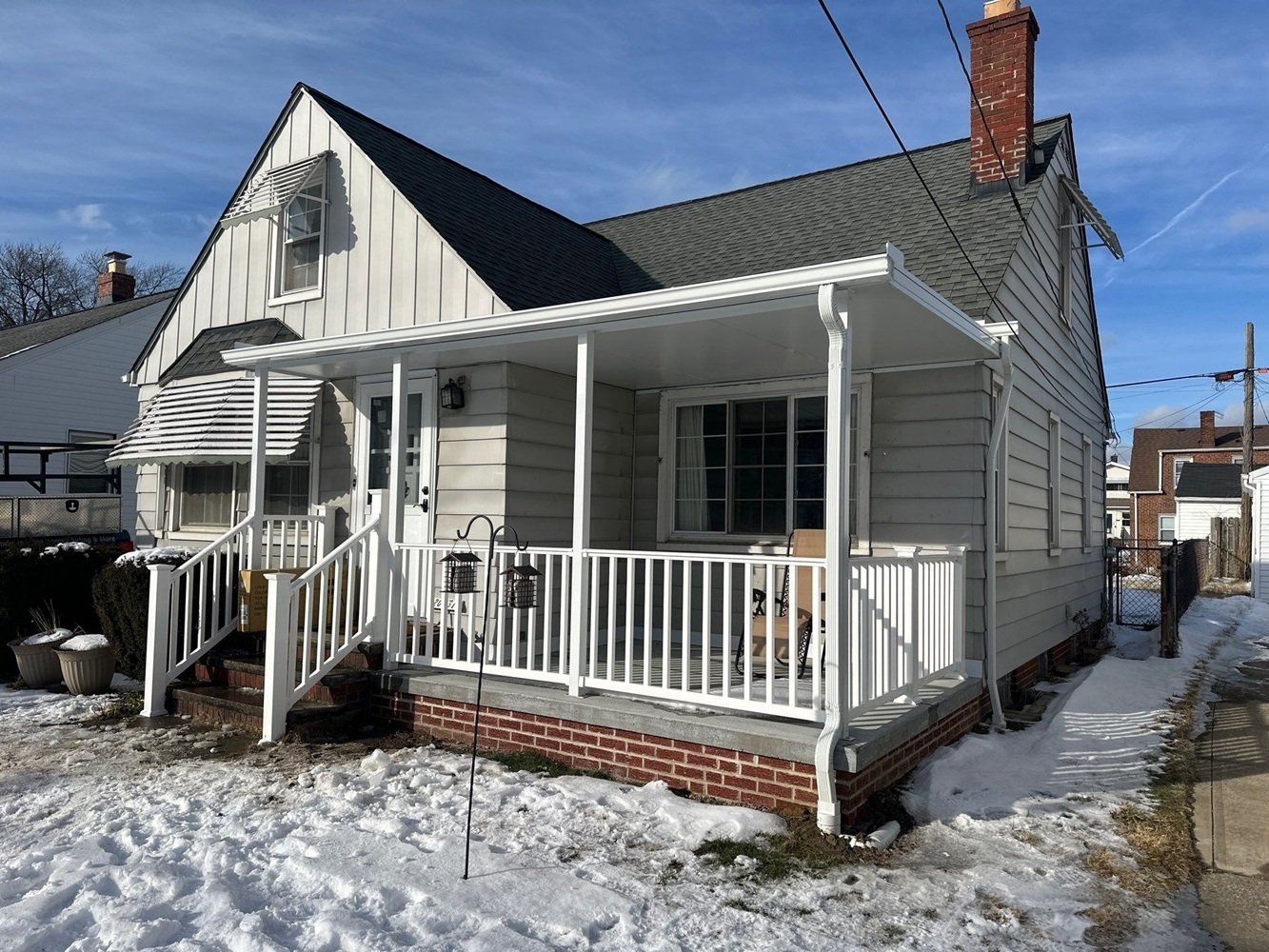 Porch Cover Protection from the Snow