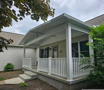 white patio cover