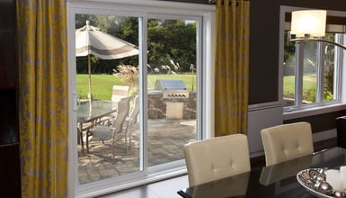 White sliding patio door